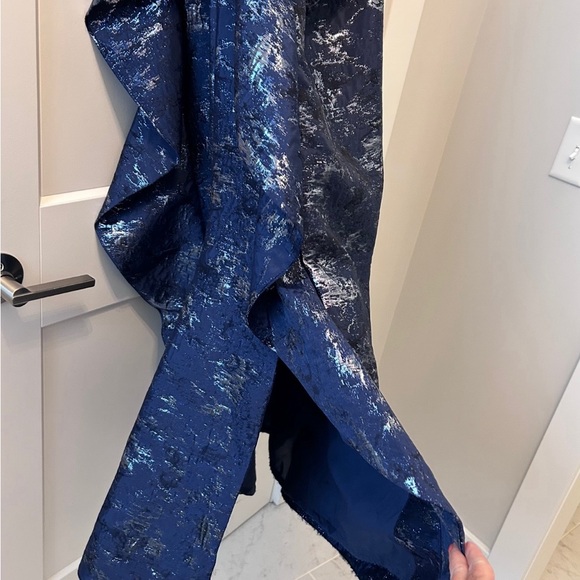 Mother of Bride or Groom dress-navy with silver metallic threading - Picture 10 of 11